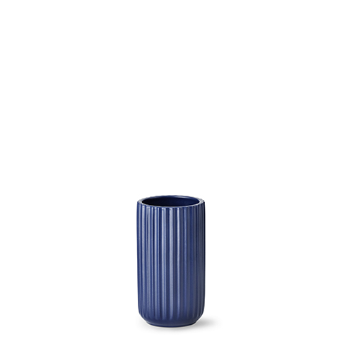 vasen - Mat blå porcelæn 15 cm