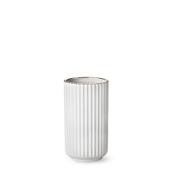 6020-lyngby-vasen-20-cm-hvid-guldkant-porcelaen-500x500