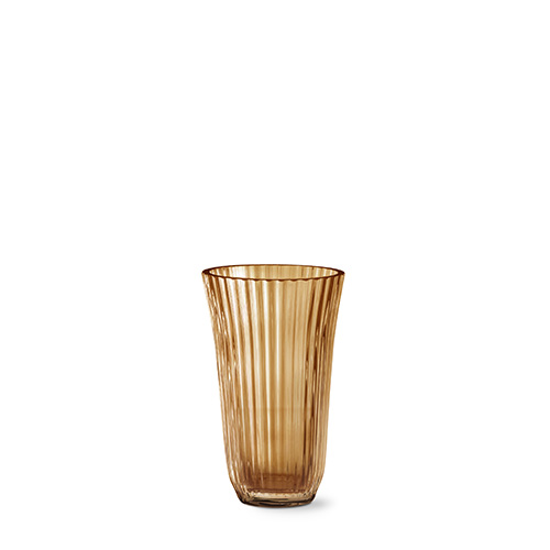 Erkende Styrke undskylde Lyngby Trompet vasen - Amber glas 18 cm
